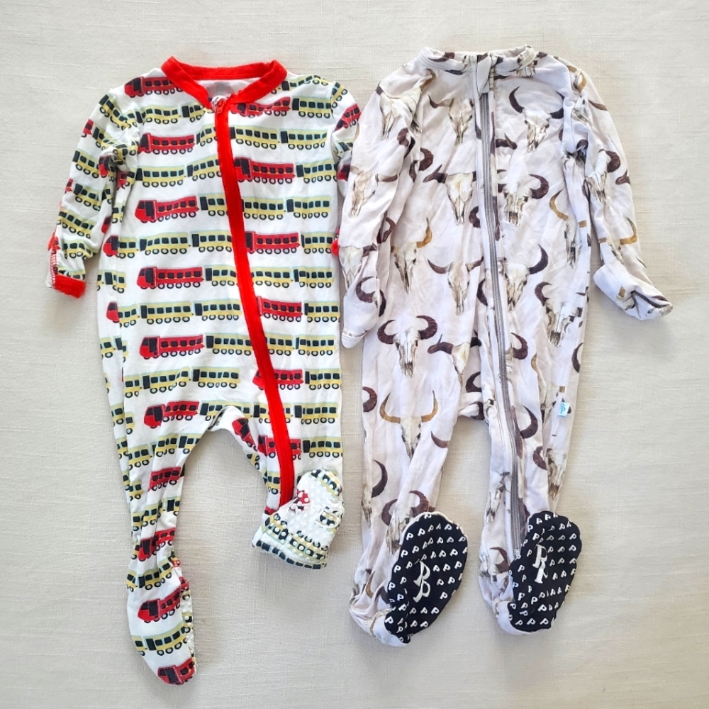 Bundle Pajamas Posh Peanut Longhorn Skulls Kickee Pants Firetruck 3 Months